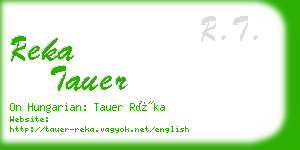 reka tauer business card